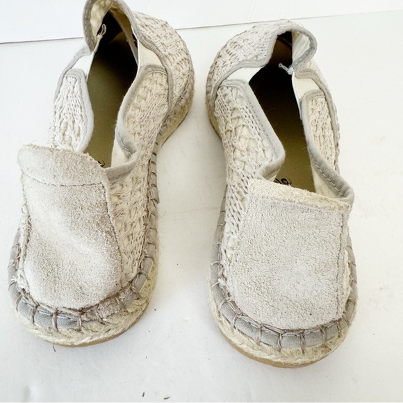 NWOT Free People Beige Crochet Espadrilles 38/7.5 Loafer Slip On Tan FairyCore - Picture 4 of 11